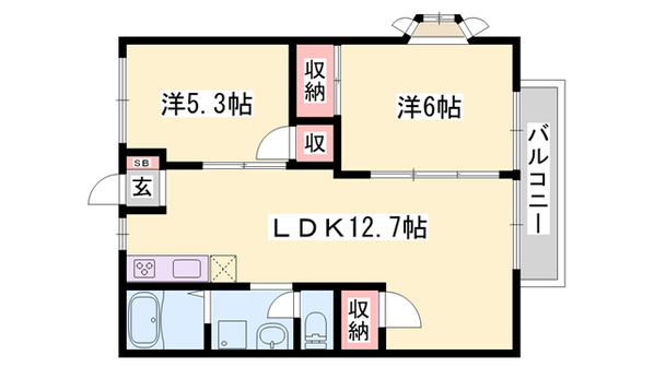 ビューハイツ横尾の物件間取画像
